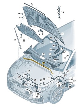 USZCZELKA KOMORY SILNIKA AUDI Q3 ASO ORIGNIAŁ