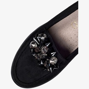 ТУФЛИ ЖЕНСКИЕ С ДЕКОРАЦИЕЙ, КОЖАНОЙ ВСТАВКОЙ 37