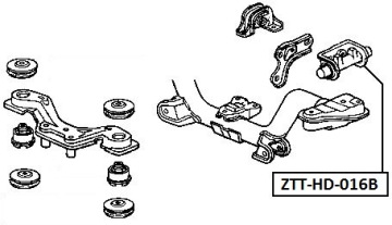 ПОДУШКА ДИФФЕРЕНЦИАЛА HONDA CR-V 97-01 /ЗАДНЯЯ/