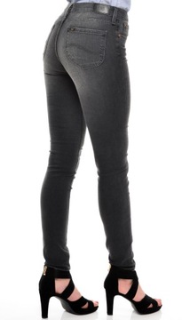 LEE spodnie SKINNY grey jeans SCARLETT _ W24 L33