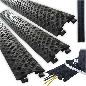 КАБЕЛЬ ПОРОГ ПРОХОЖДЕНИЯ ЗАЩИТА КАБЕЛЯ ПОКРЫТИЕ 100см 3шт НАБОР ПРОЧНЫЙ