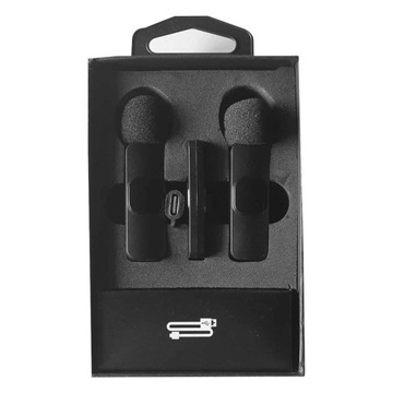 2x MINI mikrofon na klips bezprzewodowy do telefonu USB-C i lightning