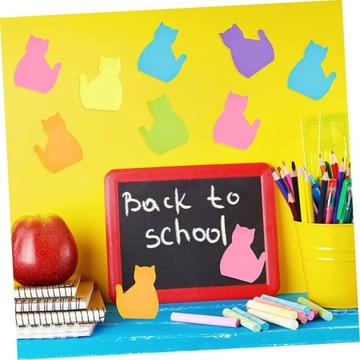 12 шт., бумажные блокноты для заметок с изображением кота, наклейки для заметок, наклейки