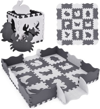 GRUBA MATA EDUKACYJNA puzzle PIANKOWE XXL KOJEC