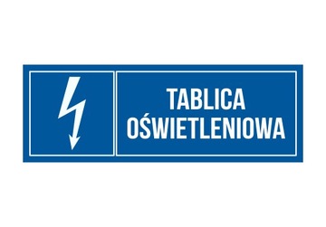 Tabliczka Tablica Oświetleniowa 20x7 PCV 1mm