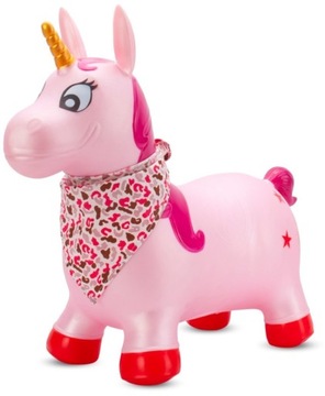 Джемпер детский резиновый UNICORN 60 см жемчужно-розовый с банданой для прыжков