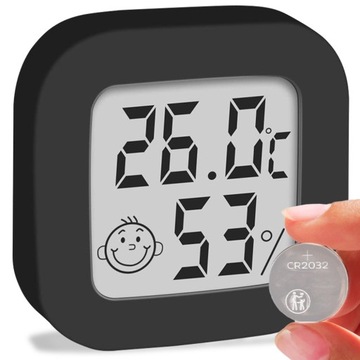 CYFROWY TERMOMETR HIGROMETR POKOJOWA STACJA POGODY POGODOWA Z WYŚWIETLACZEM