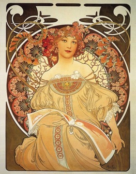 Rep Alfons Mucha Reverie 80x60 obraz płótno ArtLue