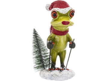 Декоративная фигурка 14,5 х 8 х 7 см - Лягушка-лыжник