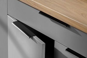 Meble kuchenne NOVO 200 cm zestaw szafek kuchennych szary mat