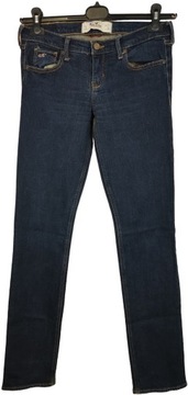 HOLLISTER Jeansowe SPODNIE PROSTE Niski stan W27 L35