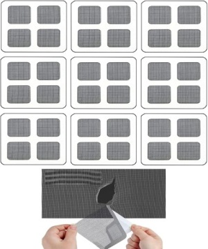 ARKUSZE CIEMNEJ TAŚMY NAKLEJKI SAMOPRZYLEPNE NAPRAWA MOSKITIERY DRZWI OKNO