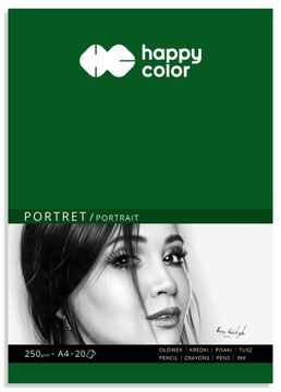 Szkicownik A4 250g 20k Blok Portret Happy color
