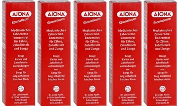 AJONA LECZNICZA PASTA DO ZĘBÓW I DZIĄSEŁ 5x 25ml