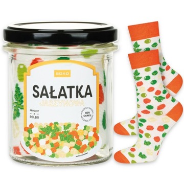 Śmieszne skarpetki SAŁATKA JARZYNOWA SOXO prezent na święta dla babci 35-40