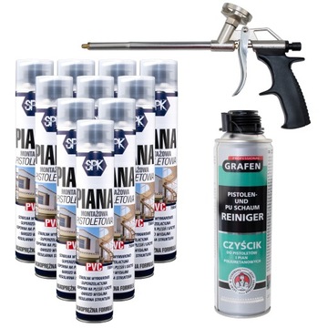 ZESTAW 10XPIANA MONTAŻOWA SPK NISKOPRĘŻNA 750ML+CZYŚĆIK+PISTOLET