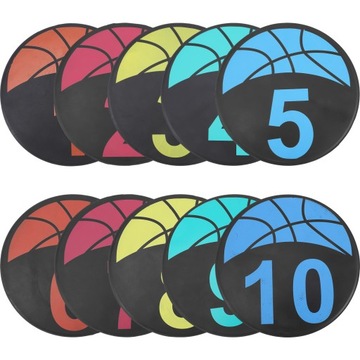 NAKLEJKI MINI RED DOT NUMERY PŁASKA TABLICZKA Z LOGO