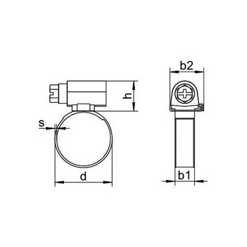 КИСЛОУСТОЙЧИВАЯ ВИНТОВАЯ ЛЕНТА А4 ЗАЖИМ 25-40/9 W5