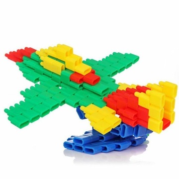 KLOCKI KONSTRUKCYJNE 3D DUŻY ZESTAW W KUFERKU 498 elem.