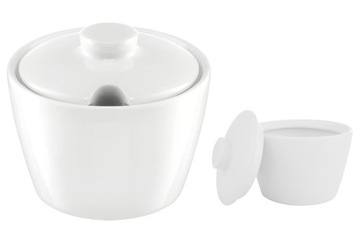 CUKIERNICA PORCELANOWA Z POKRYWKĄ I OTWOREM 200ml
