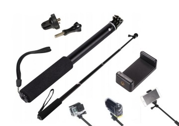 SOLIDNY długi MONOPOD uchwyt stick kijek do GoPro 12 11 osmo Eken telefon