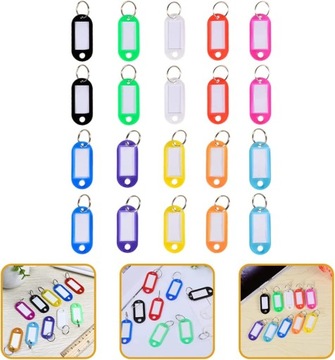 2 szt. plastikowe etykiety na klucze identyfikato