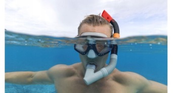 НАБОР МАСКИ И ТРУБКИ ДЛЯ ДАЙВИНГА, ОЧКИ, ТРУБКА, ласты