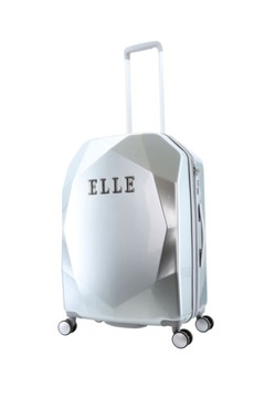 Walizka średnia ELLE Diamond srebrna