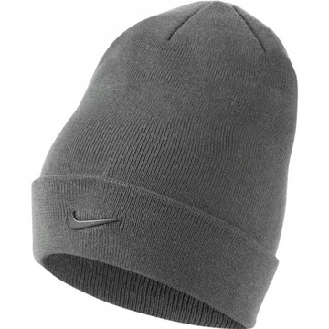 CZAPKA NIKE ZIMOWA DLA DZIECI BEANIE SPORTOWA UNIWERSALNA CIEPŁA SZARA