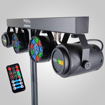 2x LED PAR 2x LASER штатив Комплект освещения