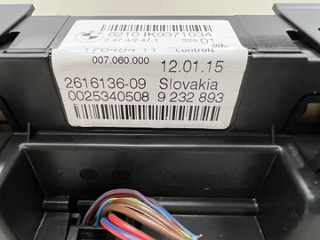 BMW F20 F30 PŘÍSTROJOVÁ DESKA 9232893