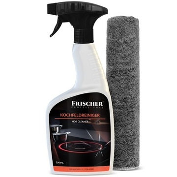 PŁYN DO CZYSZCZENIA PŁYT INDUKCYJNYCH CERAMICZNYCH 500ml + MIKROFIBRA