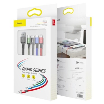 Baseus USB кабель 4 в 1 2xUSB-C Lightning Micro 3.5A