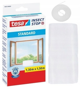 Moskitiera na okno tesa Standard 1,3 x 1,5m biała