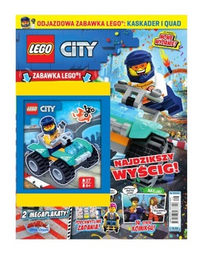 Magazyn LEGO City Minifigure Czasopismo - 08/2023 - Kaskader + Quad