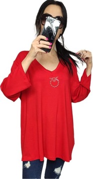 TUNIKA PLUS SIZE ELEGANCKA DŻETY DUŻE ROZMIARY OVERSIZE 44 46