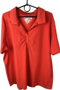 T-SHIRT damski klasyczny polo JOY pomarańcz r.48
