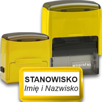 PIECZĄTKA WAGRAF B2s DO 4 LINII FIRMOWA IMIENNA BIUROWA PROJEKT + GUMKA