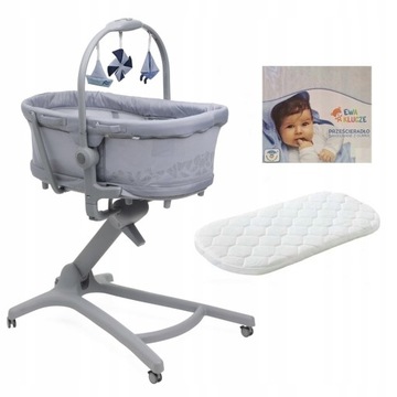 Chicco Baby Hug PRO 5w1 Earl Grey + materacyk i prześcieradło