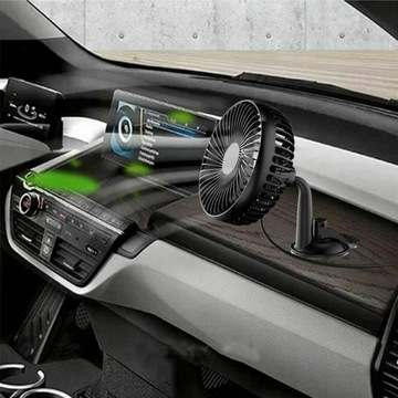 Вентилятор Автомобильный вентилятор на присоске USB 12В