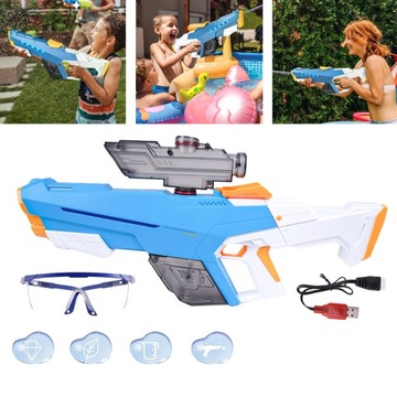 DUZY KARABIN PISTOLET NA WODĘ ELEKTRYCZNY MIOTACZ DZIECI DOROSŁYCH 930cc