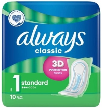 Always Classic Podpaski bez Skrzydełek 10 szt