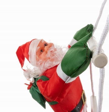 ŚWIĘTY MIKOŁAJ NA DRABINIE ŚWIĄTECZNY DEKORACJA BALKON KOMIN OZDOBA 120CM