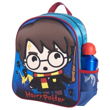 HARRY 3D NIEBIESKI - Plecak dla przedszkolaka - Harry Potter + butelka GRAT
