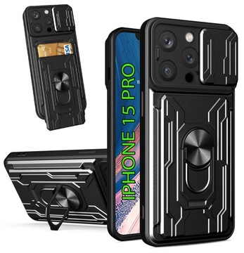 Etui Case CAMSHIELD WALLET Pancerne do, IPHONE 15 PRO