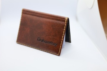 Папка для документов, визитница, коричневая кожа EstetiK