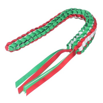 Ręcznie robiona wstążka ukończenia szkoły 120CM zielona czerwona biała