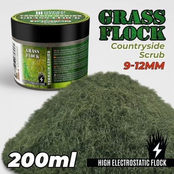 Static Grass Flock 9-12mm Countryside Scrub 200 ml