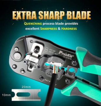 Zaciskarka wtyków modularnych RJ45 CAT.5 CAT.6 CAT.7 HQ Proskit CP-376TA