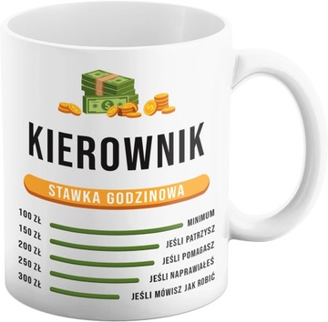 KUBEK KIEROWNIK STAWKA ŚMIESZNY 330 ML PREZENT